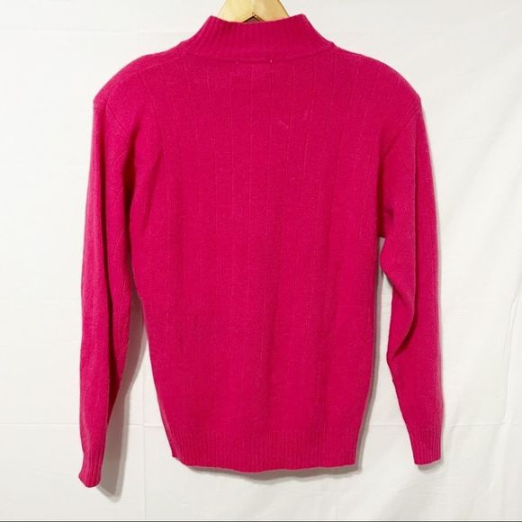 M Vintage Lambswool Angora Blend Hot Pink Sweater Deadstock - Picture 2 of 11